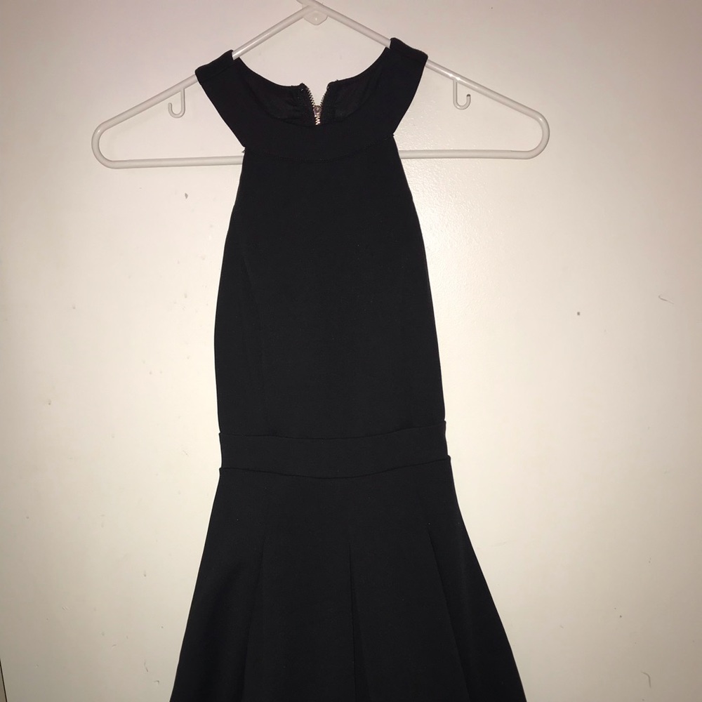 Formal Black Skater Dress w/ Back Cutout